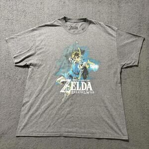 Nintendo Zelda Breath of the Wild 2017 T-Shirt Gray XLMen's